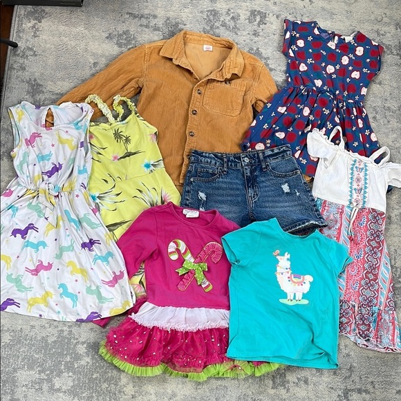 Bulk Lot of Girls Clothing Dresses Jacket Shorts Summer Sizes Small 5-8Y - Picture 2 of 10
